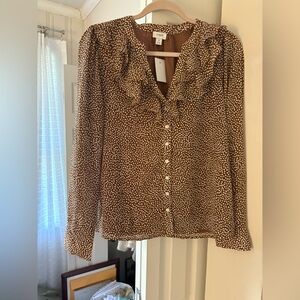 Brown J. Crew blouse